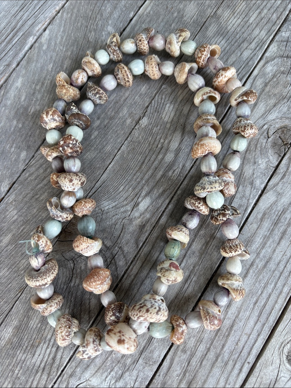 Natural Shell and Bead Necklace – Neutral Tones